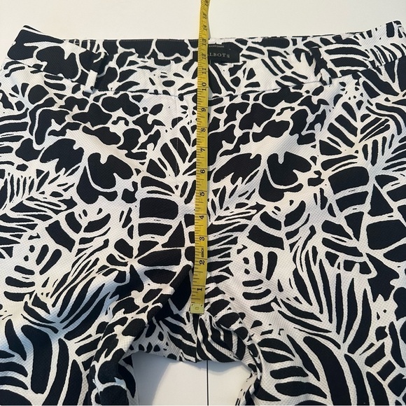 Talbots Hampshire Black White Print Pants - Size 16 - Picture 8 of 13